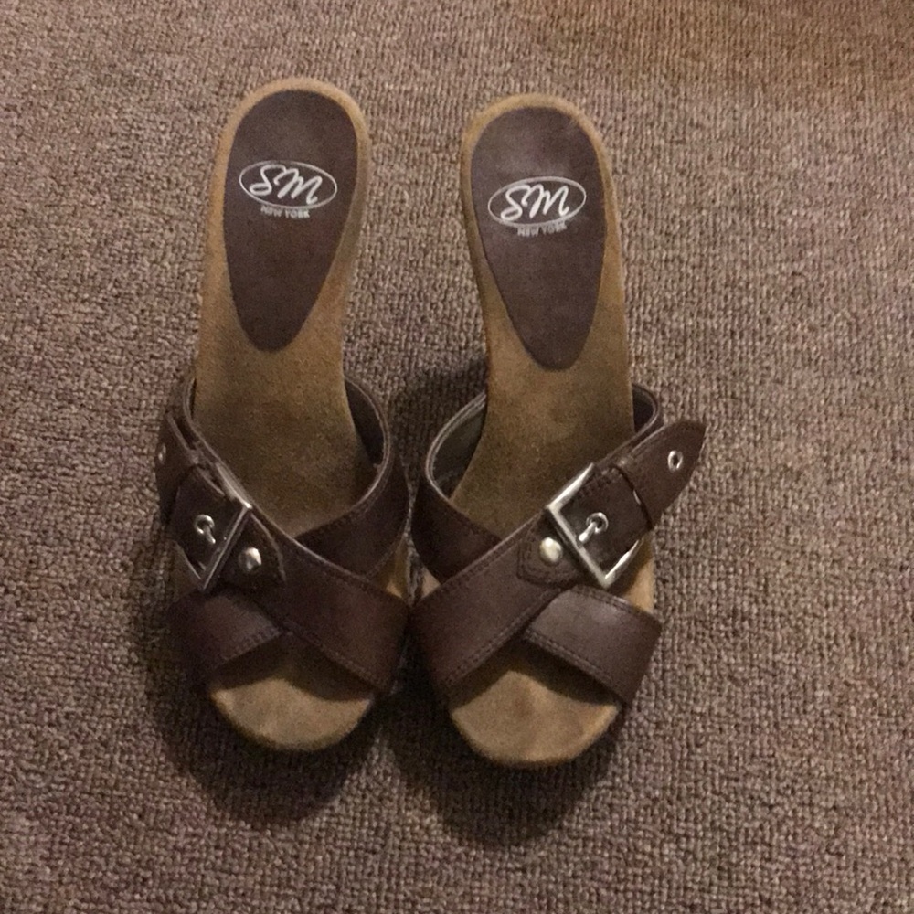 A slip on high heel